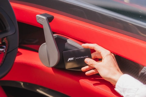 ABT Marian M 800-R electric sports vessel with custom NT Systems side-mount throttle lever