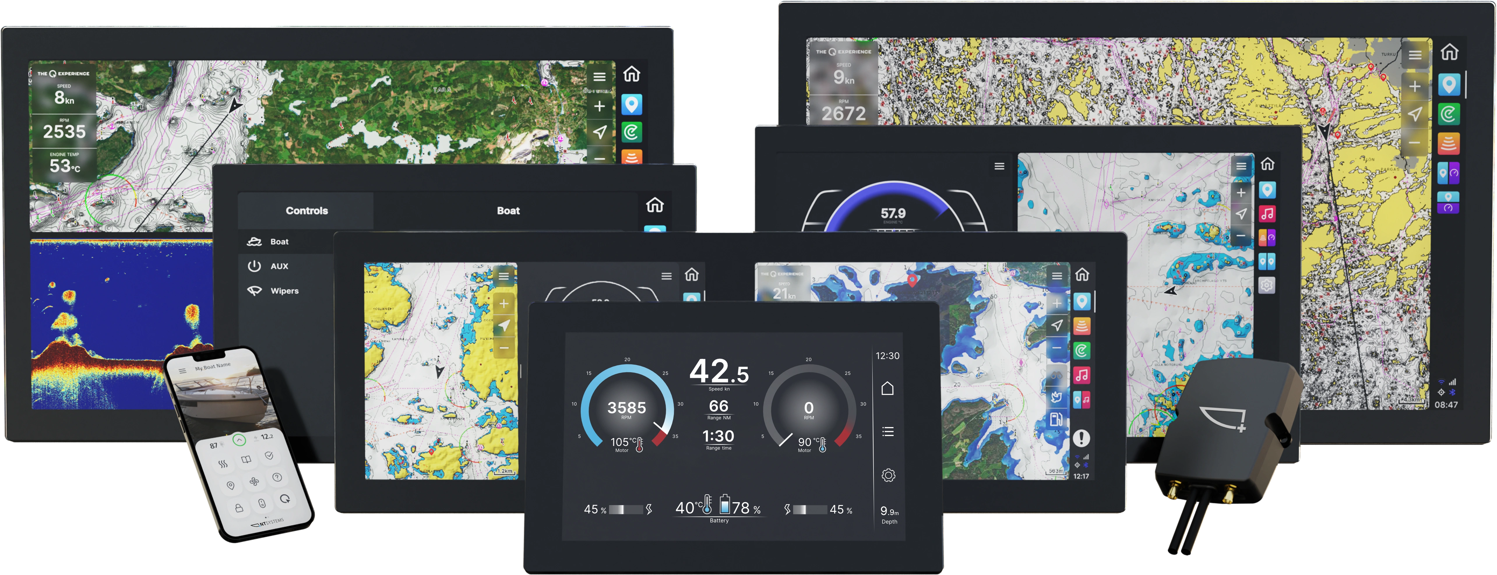 NT Systems display range and mobile app