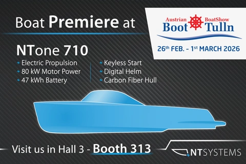 NTone 710 electric vessel specifications for the Boot Tulln premiere